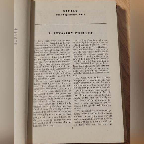 VTG BRAVE MEN by Ernie Pyle (1945, Hardcover, Dust Jacket) WWII - 12th Printing - Picture 11 of 12